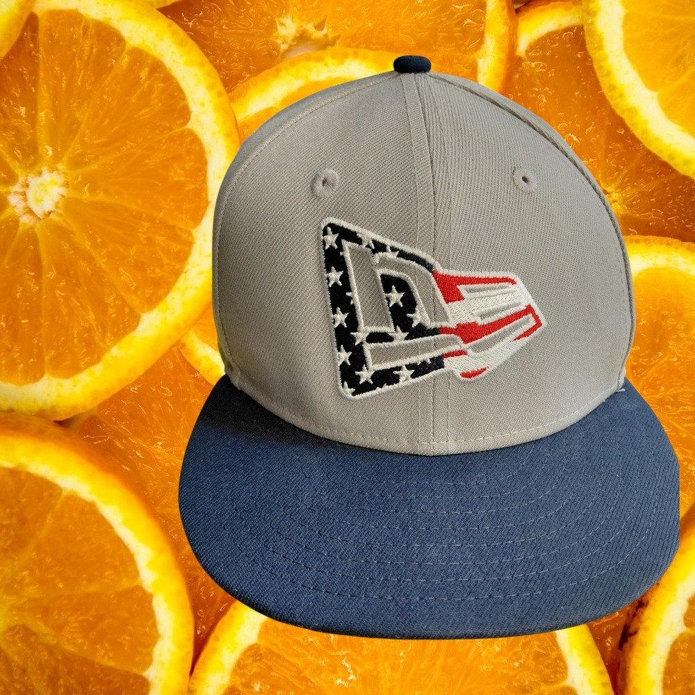New Era 9FIFTY Youth Snapback Hat Grey Navy Blue American Flag Logo Cap